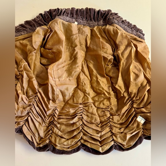 RARE☀️Vintage 100% Silk Crushed Velvet Romantic,Poet jacket with ruching.Size S - Picture 12 of 13